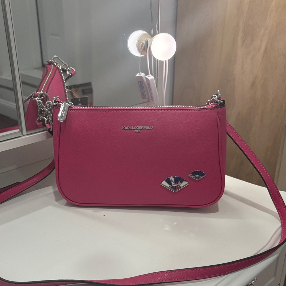 Karl Lagerfeld Vibrant Pink Crossbody Bag